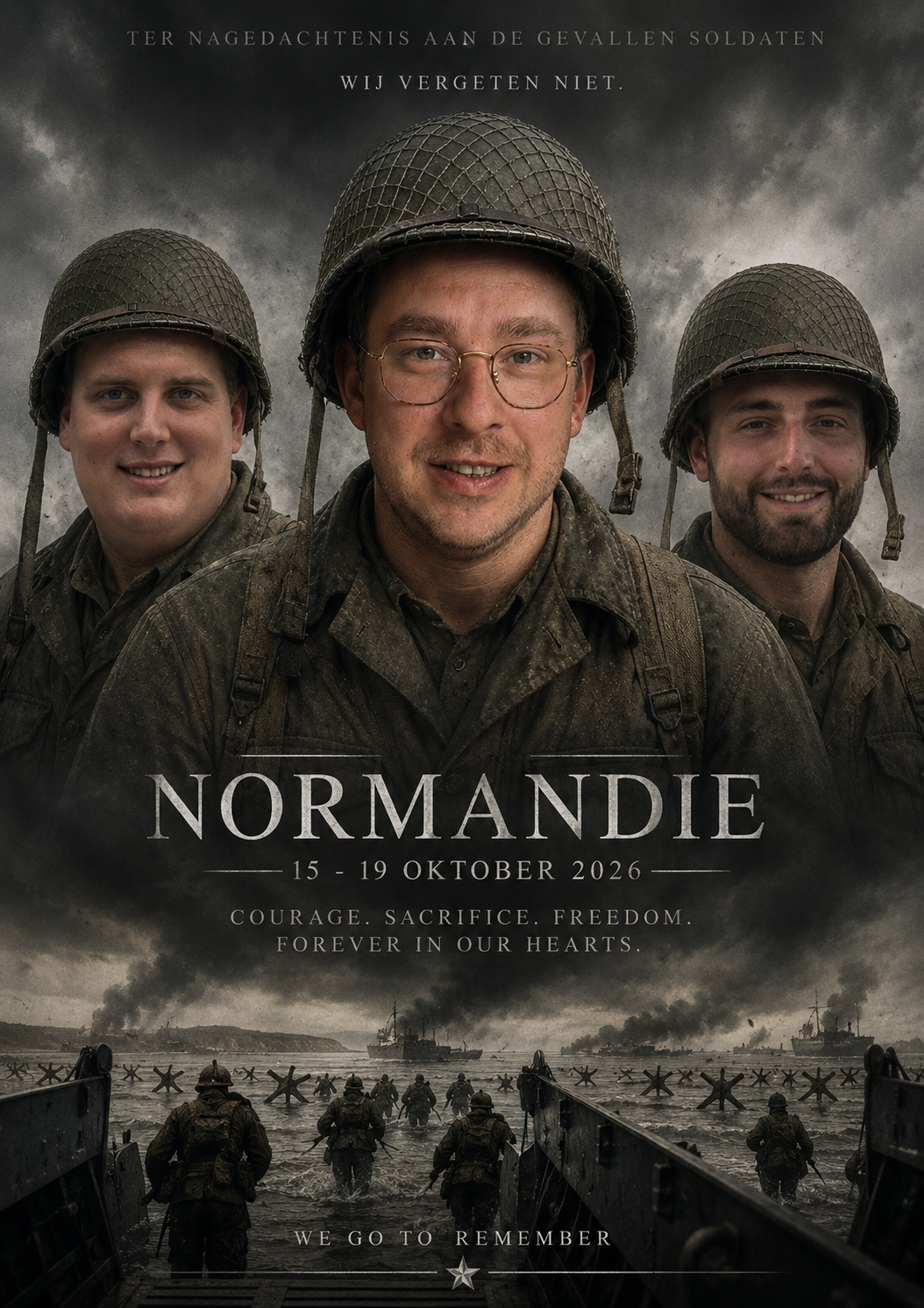 Normandië herdenkingsposter van De Natte Uylen